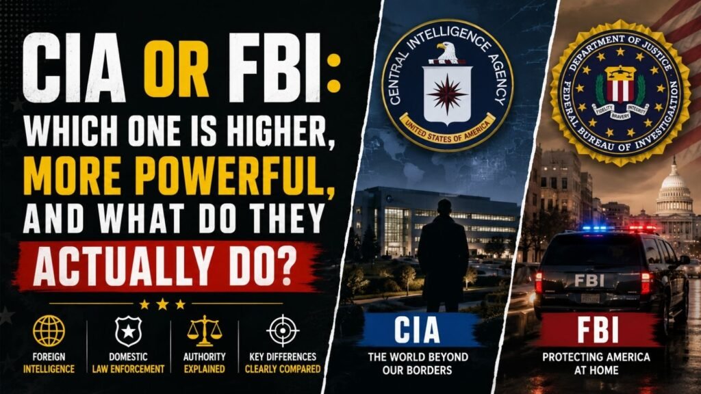 CIA Or FBI: Which One Is Higher, More Powerful, And What Do They Actually Do?