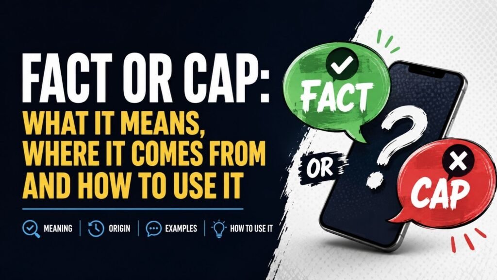Fact Or Cap: What It Means, Where It Comes From And How to Use It