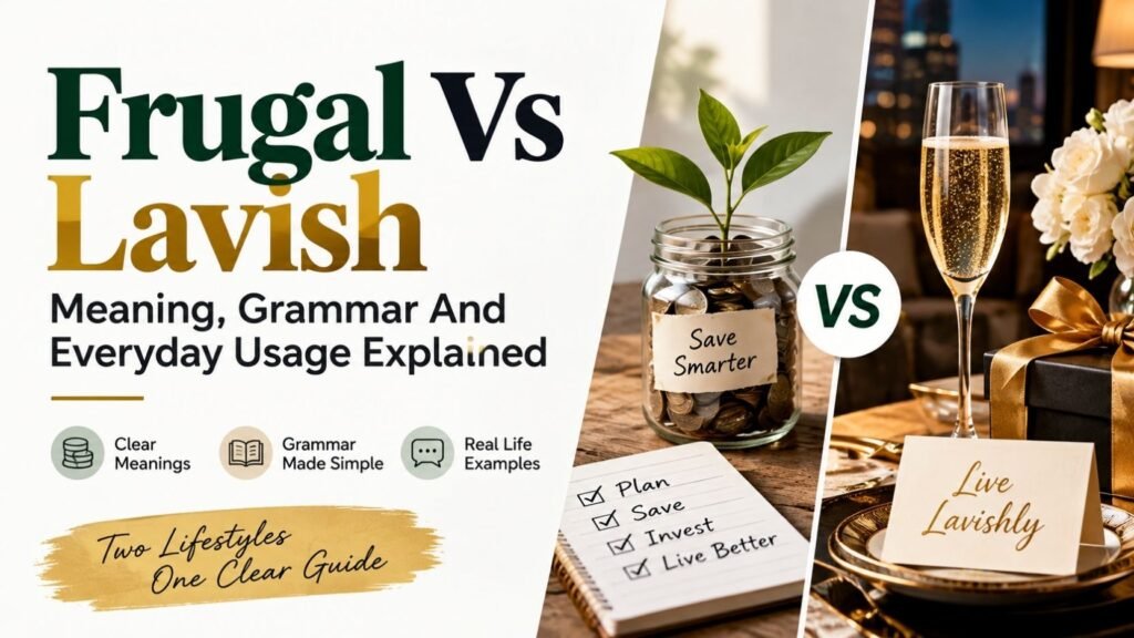 Frugal Vs Lavish: Meaning, Grammar And Everyday Usage Explained