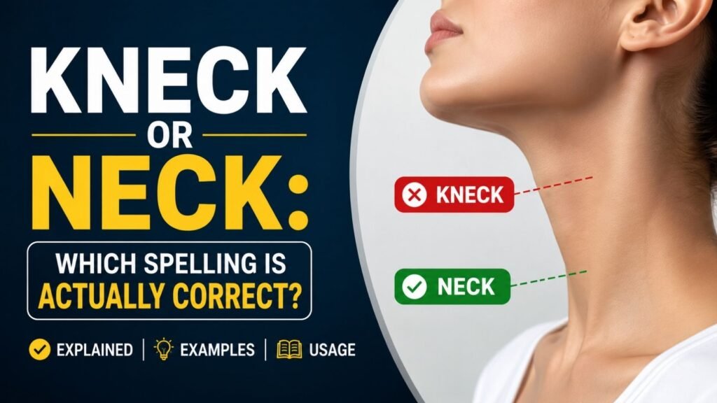 Kneck Or Neck: Which Spelling Is Actually Correct?