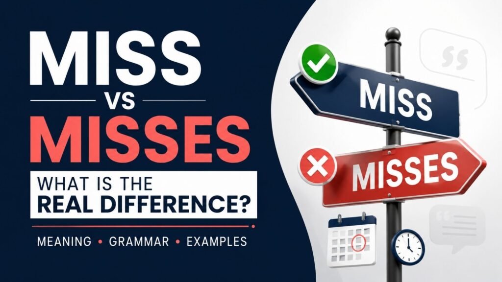 Miss Vs Misses: What Is The Real Difference?