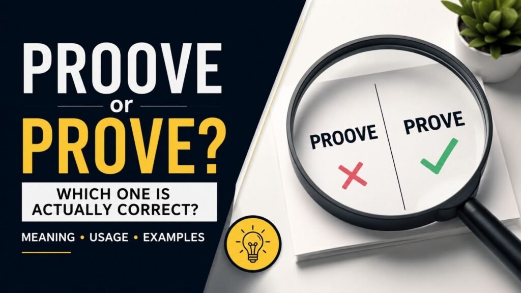 Proove Or Prove: Which One Is Actually Correct?