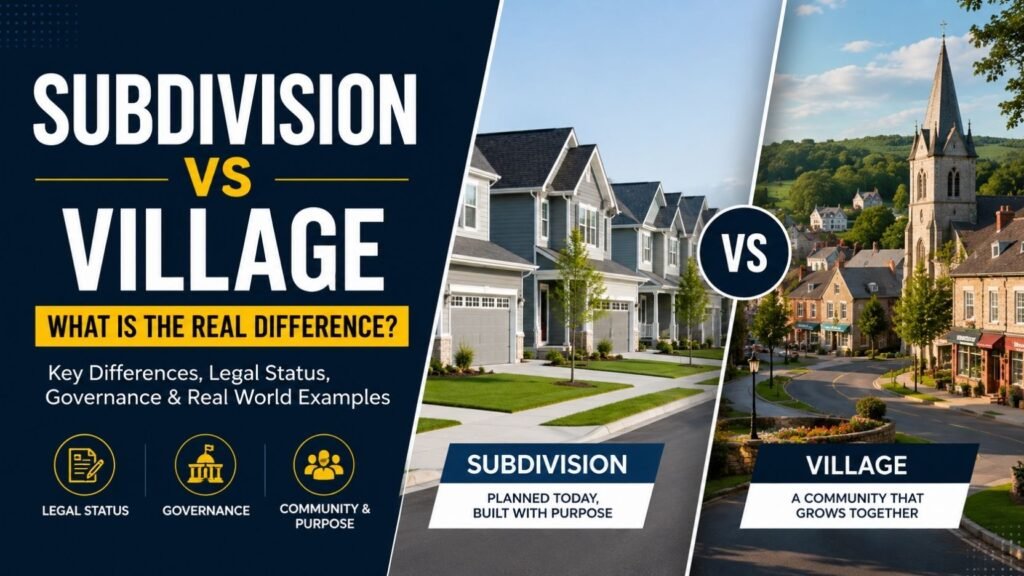 Subdivision vs Village: What Is the Real Difference?