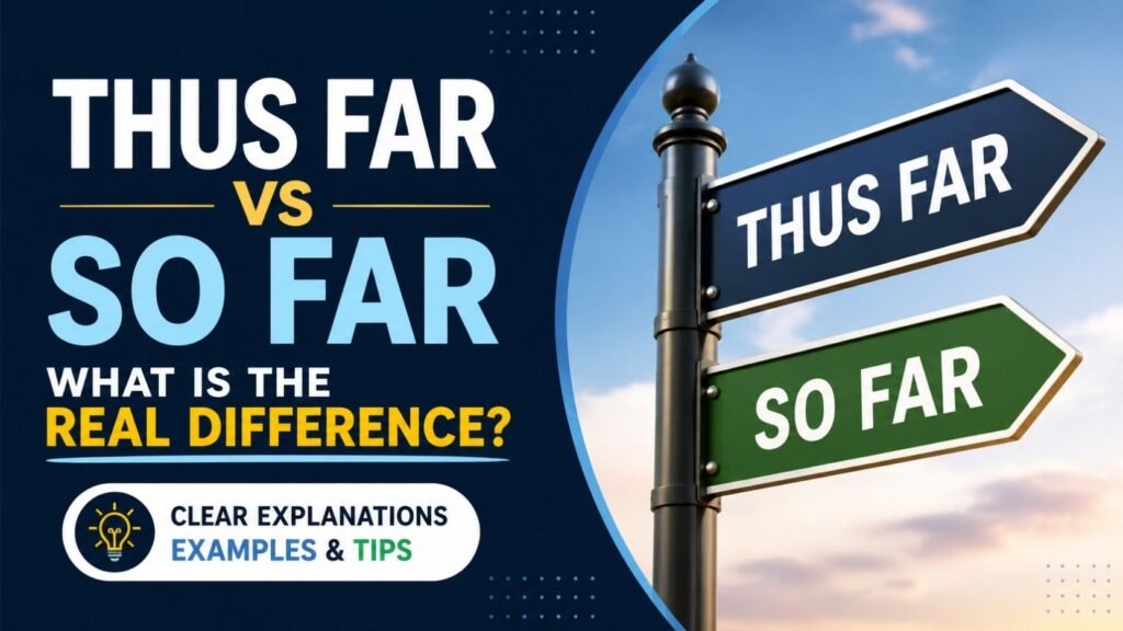 Thus Far vs So Far: What Is the Real Difference?