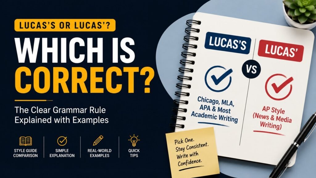 Lucas's or Lucas'? The Correct Possessive Form Explained
