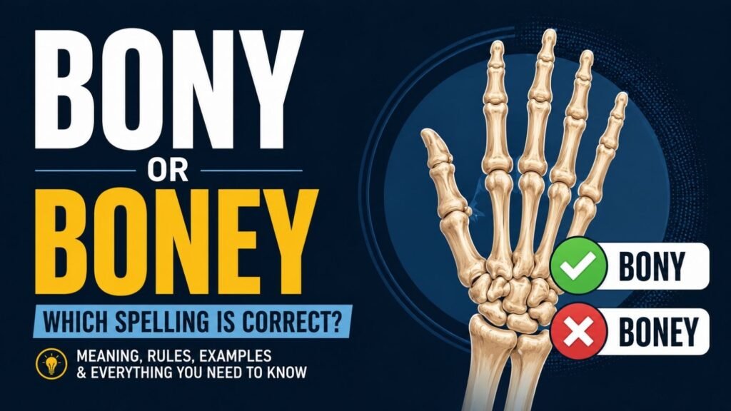 Bony Or Boney: Which Spelling Is Correct?