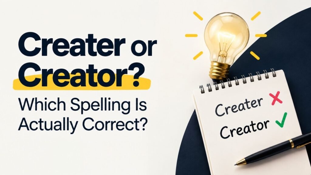 Creater or Creator: Which Spelling Is Actually Correct?
