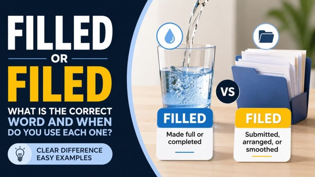 Filled Or Filed: What Is The Correct Word And When Do You Use Each One?