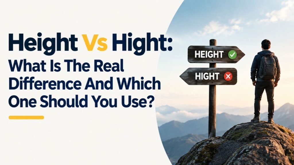 Height Vs Hight: What Is The Real Difference And Which One Should You Use?
