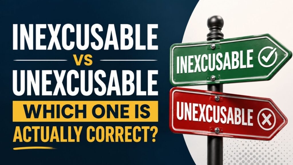 Inexcusable Vs Unexcusable: Which One Is Actually Correct?