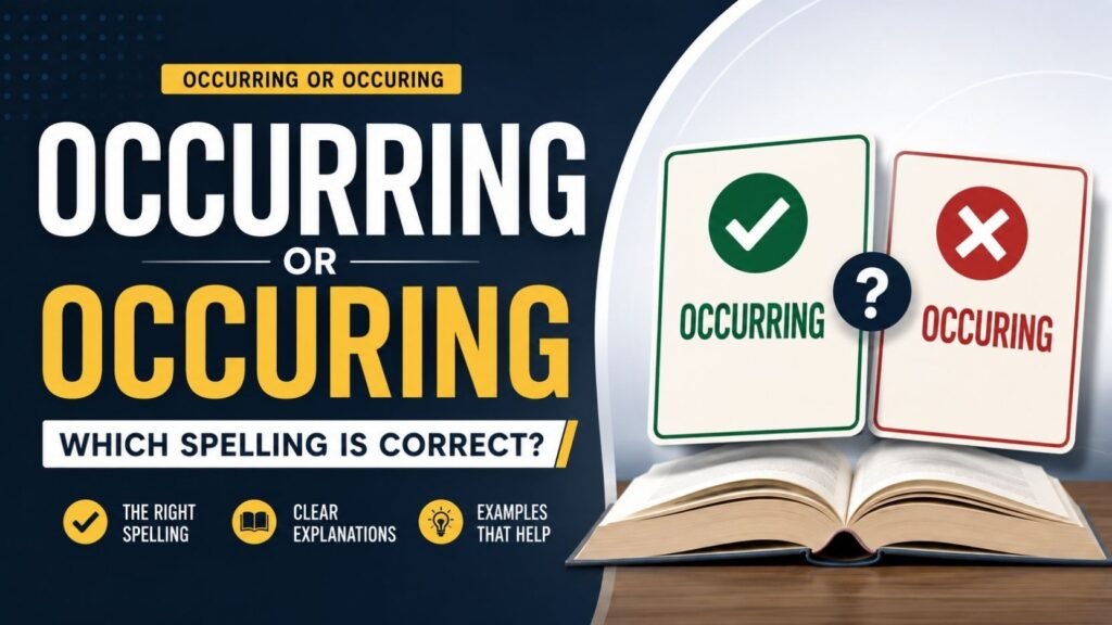 Occurring Or Occuring: Which Spelling Is Correct?